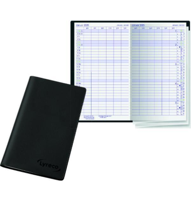 Taschenkalender LY-TP-LEP, schwarz, 1 Monat / 2 Seiten, 8,7x15,3cm, 2027