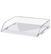 Briefkorb Neutral Style, stapelbar, Maße: 345 x 260 x 64mm, A4 quer, kristallklar