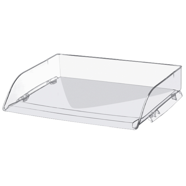 Alpedia Briefablage 1135200111, A4 quer, kristallklar, Polystyrol stapelbar 3662168006477 Alpedia