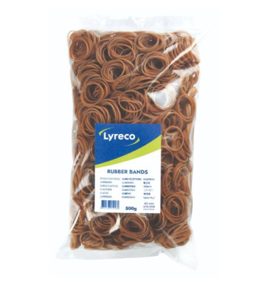 Gummiringe Neutral, Durchmesser: 25mm, Ma&szlig;e: 40 x 2mm, blond, 500g