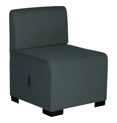 Modulares Sofa 1 Sitz Dunkelgrau