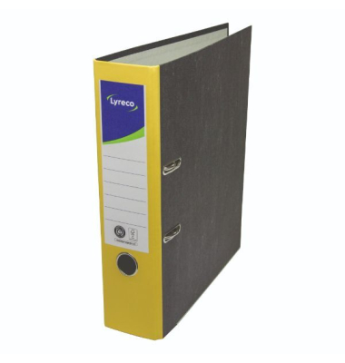 Ordner 10323756, A4 80mm breit Karton schwarz/gelb