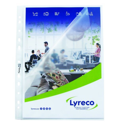 Prospekth&uuml;llen Neutral 400040787, A4 transluzent genarbt, oben & links offen, 0,08mm