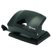B&uuml;rolocher Lyreco 402010, schwarz, bis 2mm 20 Blatt, mit Anschlagschiene