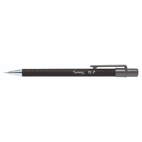 Alpedia Druckbleistift Neutral Softgrip, TBC/0,7, Härte HB, 0,7mm, schwarz, mit Radiergummi 3662168004862 Alpedia