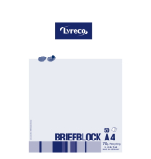 Briefblock 100050733, Lineatur 22 / kariert, A4, 70g, weiß, 50 Blatt