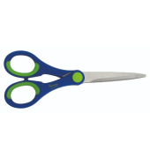 B&uuml;roschere Premium, Stahl, rostfrei, 17cm, blau