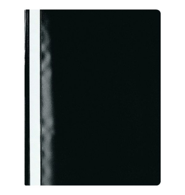 Schnellhefter 400128293, A4, schwarz, Polypropylen (PP), Vorderdeckel transparent