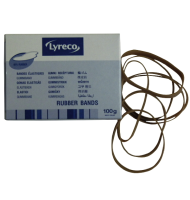 Gummiringe Neutral, Durchmesser: 65mm, Maße: 100 x 2mm, blond, 100g