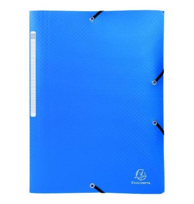 Eckspannmappe 55702E, A4 hellblau Recyceltes Polypropylen, mit 3 Einschlagklappen