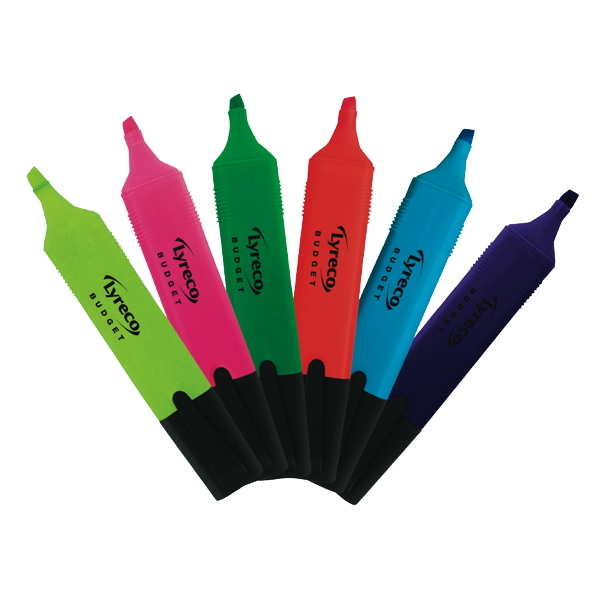 Alpedia Textmarker 150953, Etui, pink, gelb, blau, violett, orange, grün, groß Keilspitze 3662168005265 Alpedia 6 Stück