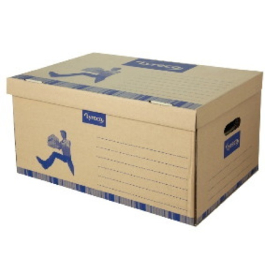 Archivcontainer 7761601, A4, braun/blau, Karton