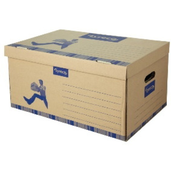 Alpedia Archivcontainer 7761601, A4, braun/blau, Karton 3662168015066 Alpedia 10 Stück