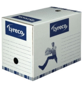 Archivbox 7761901, A4, wei&szlig;/blau, Karton