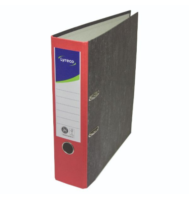 Ordner 10323723, A4 80mm breit Karton schwarz/rot