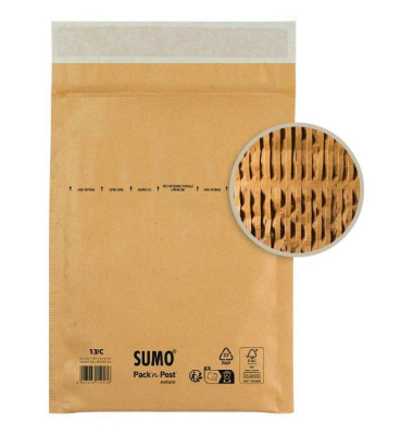 Papierpolstertaschen SUMO C13, 30131579, innen 145x215mm, braun