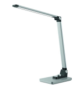 LED-Schreibtischlampe Joa, silber, mit Standfuß, dimmbar