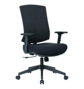 B&uuml;rostuhl Orion, schwarz / schwarz, mit Armlehnen, bis 110kg, ohne Kopfst&uuml;tze