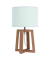 Schreibtischlampe Beker, wei&szlig;/holz, mit Standfu&szlig;