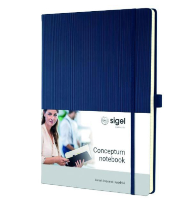 Notizbuch CO646, blau, A4, kariert, 80g, 97 Blatt / 194 Seiten