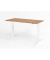 Sitz-Steh-Schreibtisch XMKA, elektrisch h&ouml;henverstellbar, 70-120cm (H), 120x80cm (BxT), rechteckig, nussbaum / wei&szlig;