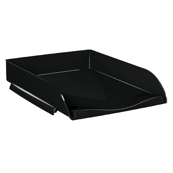 Alpedia Briefablage 1002020011, A4, schwarz, Polystyrol stapelbar 3662168005982 Alpedia