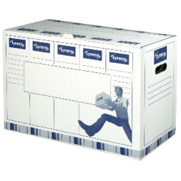 Alpedia Archivcontainer 7762001, A4, weiß/blau, Karton 3662168019439 Alpedia