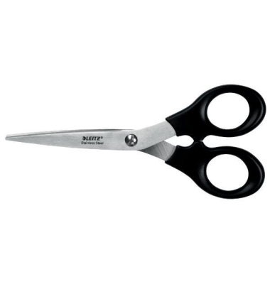 B&uuml;roschere, Edelstahl, rostfrei, 16cm, silber/schwarz