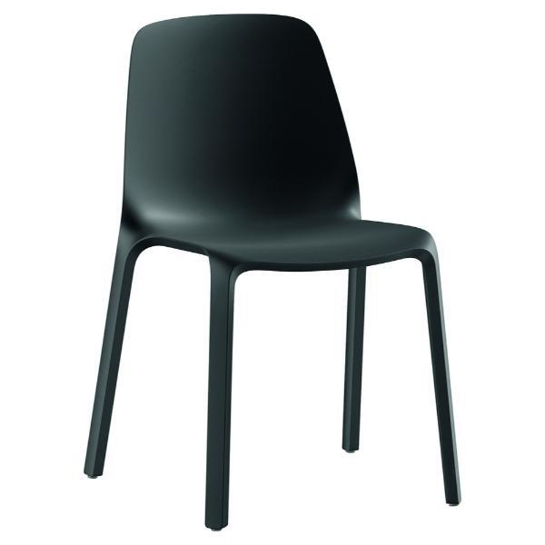 Interstuhl Besucherstuhl MONO, schwarz / schwarz, ohne Armlehnen, 4-Fuß-Gestell 4016849938547 Interstuhl