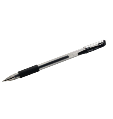 Gelschreiber Neutral, Strichstärke: 0,7mm, mit Kappe, schwarz