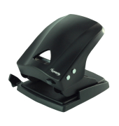 B&uuml;rolocher Lyreco 404610, schwarz, bis 4mm 40 Blatt, mit Anschlagschiene