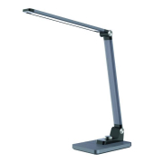 LED-Schreibtischlampe Joa, grau, mit Standfu&szlig;, dimmbar