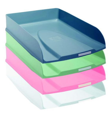 Briefablage Authentisch 111303SETD, A4, farbig sortiert, Polystyrol stapelbar