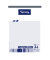 Notizblock 100050726, kariert / Lineatur 22, A4, 60g, weiss, blau, 50 Blatt