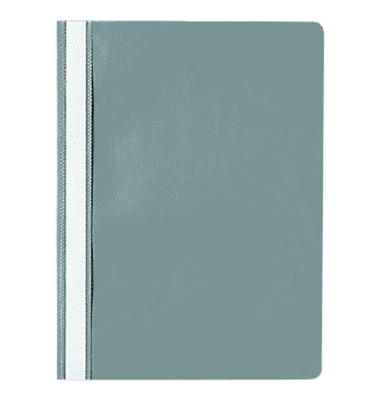 Schnellhefter Neutral Budget 400128296, A4, grau, Polypropylen (PP), 80g, Vorderdeckel transparent