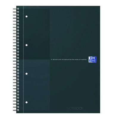 Notizbuch 400194457, International, schwarz, A4+, liniert, 80g, 80 Blatt / 160 Seiten