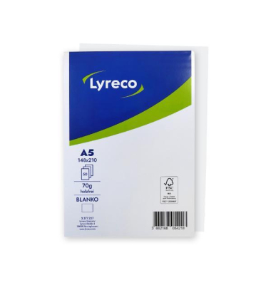 Briefblock 400088692 / blanko, A5, 70g, blau/weiß, 50 Blatt