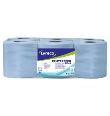 Rollenhandt&uuml;cher J611001.5, Innenabrollung, 2-lagig, blau, Recyclingpapier