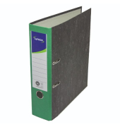 Ordner 10323749, A4 80mm breit Karton schwarz/grün