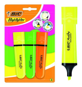Textmarker Brite Liner, 517922, Set (3 #), farbig sortiert (gelb/gr&uuml;n/orange), 1,2-4,6mm Keilspitze