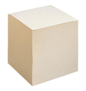 Zettelklotz 11070950, ecru, 90x90mm, geleimt, beige, Recyclingpapier, 1000 Blatt