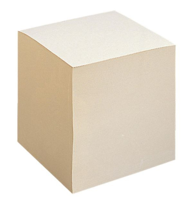 Zettelklotz 11070950, ecru, 90x90mm, geleimt, beige, Recyclingpapier, 1000 Blatt