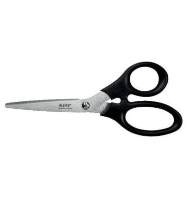 Schere 5424-00-95, Edelstahl, ergonomischer Griff, schwarz, L: 18,5 cm