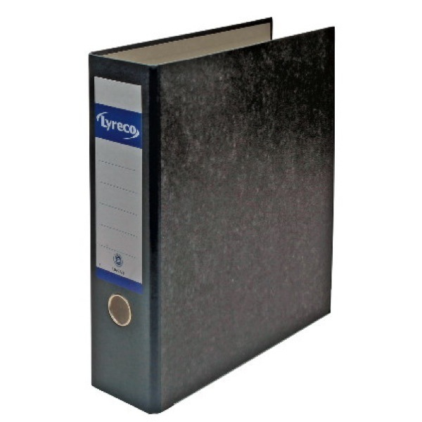 Alpedia Ordner 11257060, A4 83mm breit Karton Wolkenmarmor schwarz 4260282990048 Alpedia