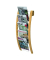 Holzwanddisplay 5 Fächer HolzWeiß