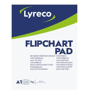 Flipchartblock 890180, 59,4x84,1cm, blanko, 70g