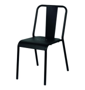 Meet Outdoor-Stuhl Arty, Schwarz