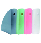 Stehsammler MAG-CUBE Authentisch 182303SETD, A4+, grau/gr&uuml;n/pink/wei&szlig;, Kunststoff, 82mm