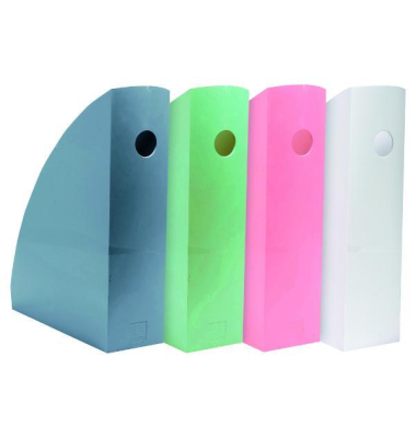 Stehsammler MAG-CUBE Authentisch 182303SETD, A4+, grau/gr&uuml;n/pink/wei&szlig;, Kunststoff, 82mm