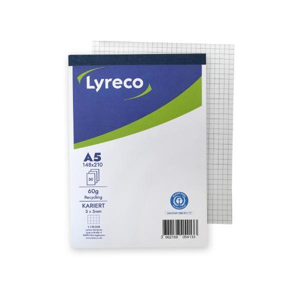Alpedia Notizblock 100050736, kariert, A5, 60g, weiss, blau, 50 Blatt 4006144669727 Alpedia